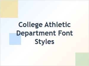 College Athletic Department Font Styles for Team Branding