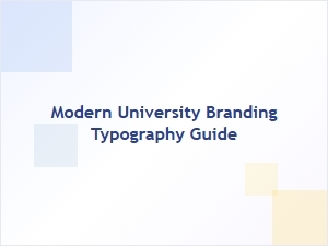 Modern University Branding Typography Guide for College Fonts