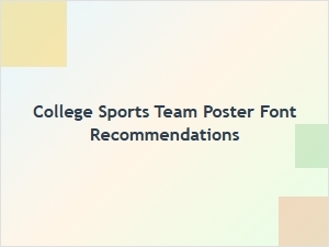Best Fonts for College Sports Team Posters and Graphics